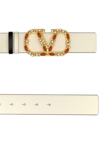 Valentino Ivory leather reversible belt outlook
