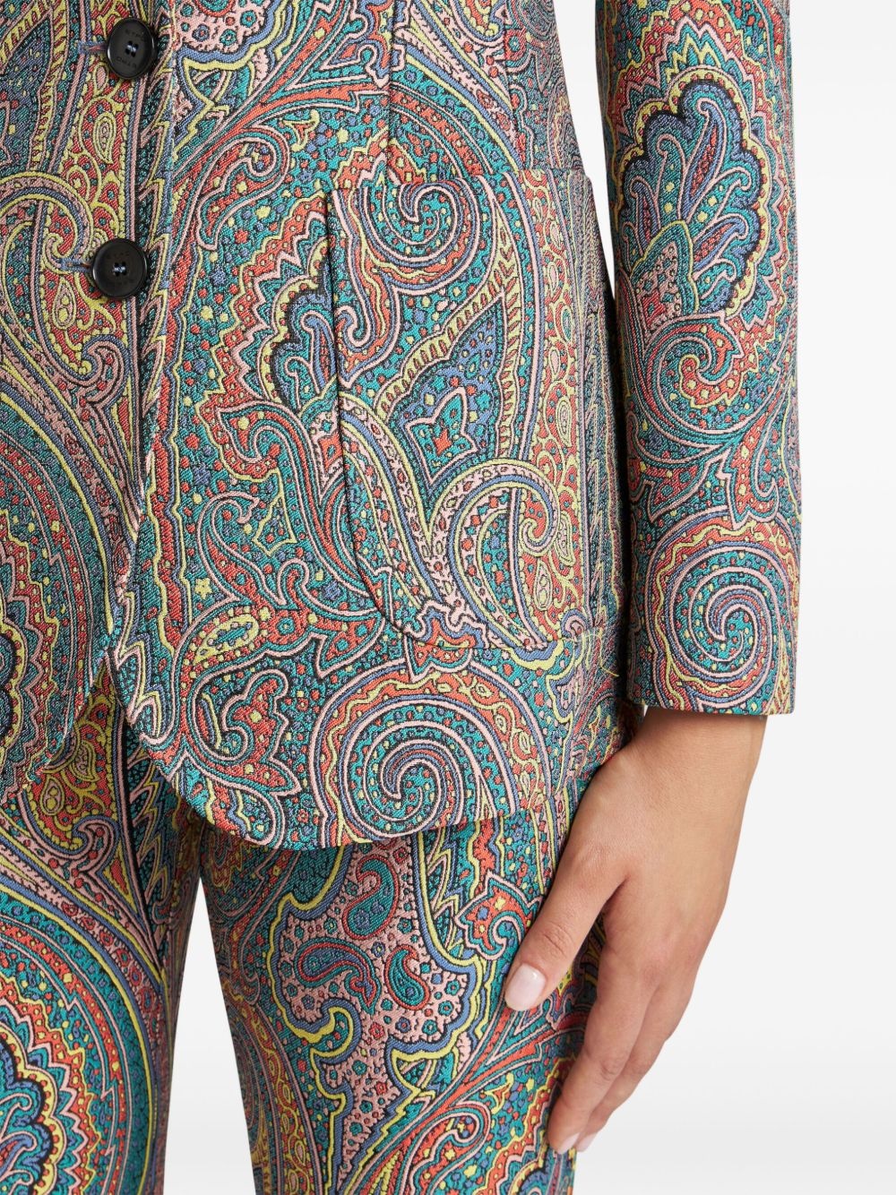 paisley-print blazer - 4