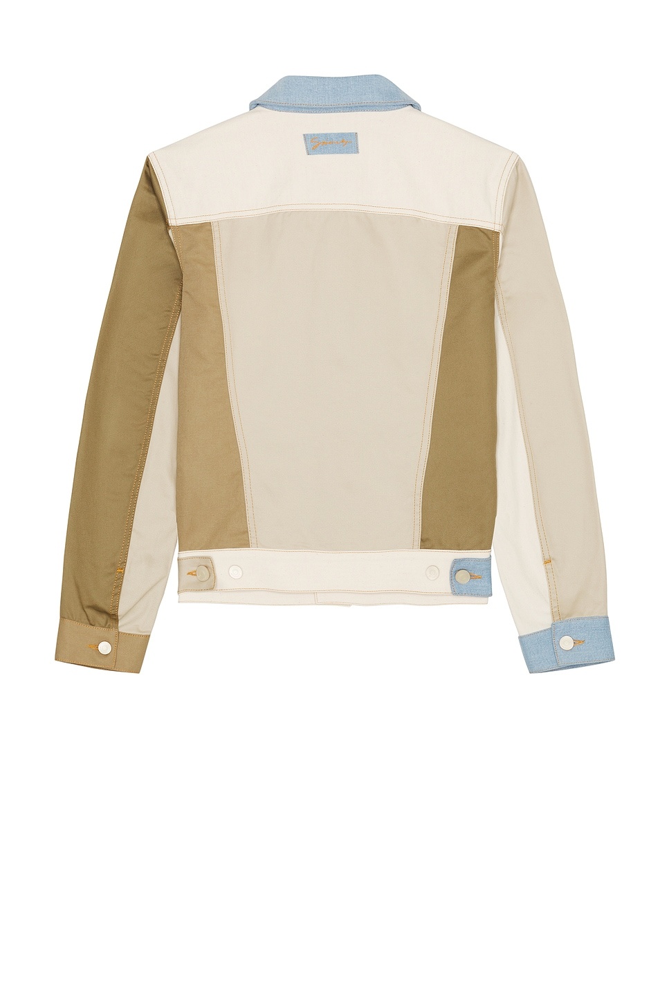 Pleated And Snapped Denim Jacket - 2