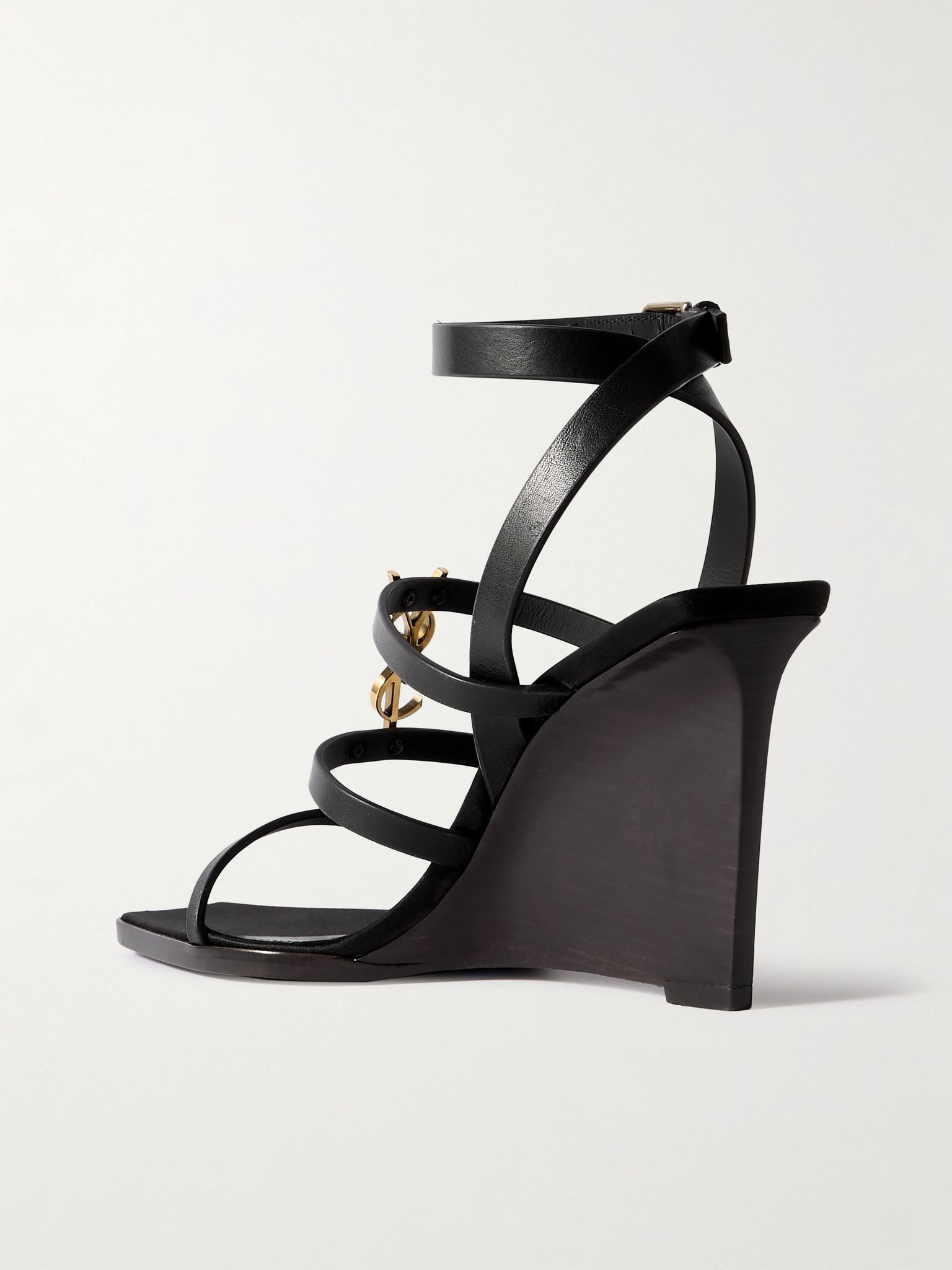 Cassandra embellished leather sandals Black - 3
