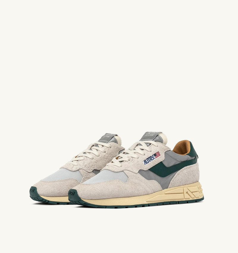 AUTRY REELWIND LOW SNEAKERS IN SILVER MOUNTAIN REFLECTIVE NYLON AND SUEDE outlook