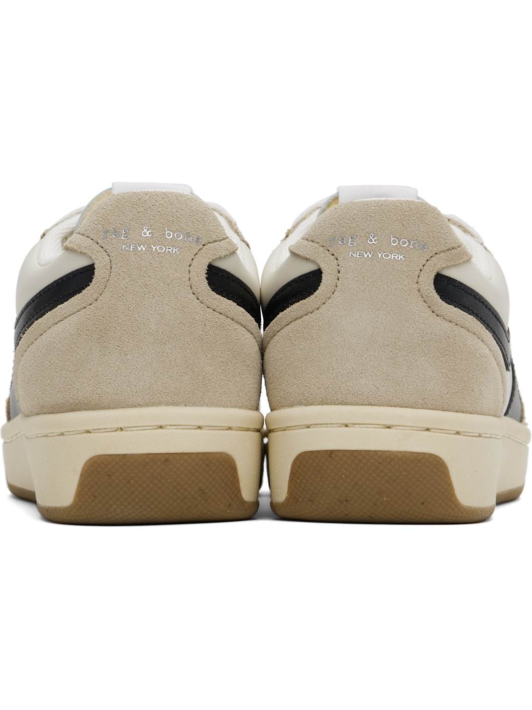 Beige Retro Court Leather Sneakers - 2
