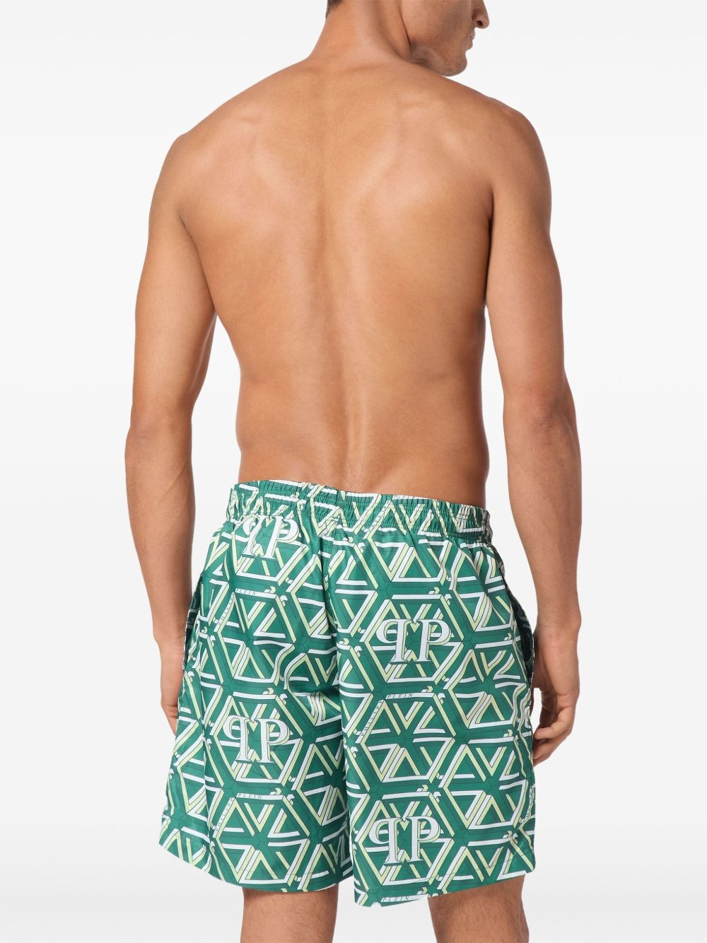 monogram-print swim shorts - 3