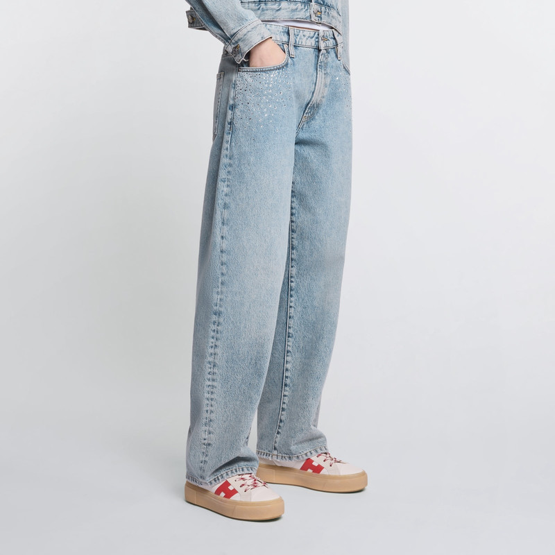 5 Pocket Jeans with rhinestones 7