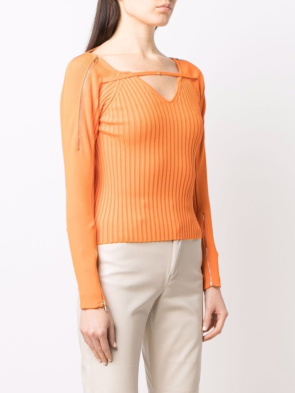 La Maille Oro ribbed top - 3