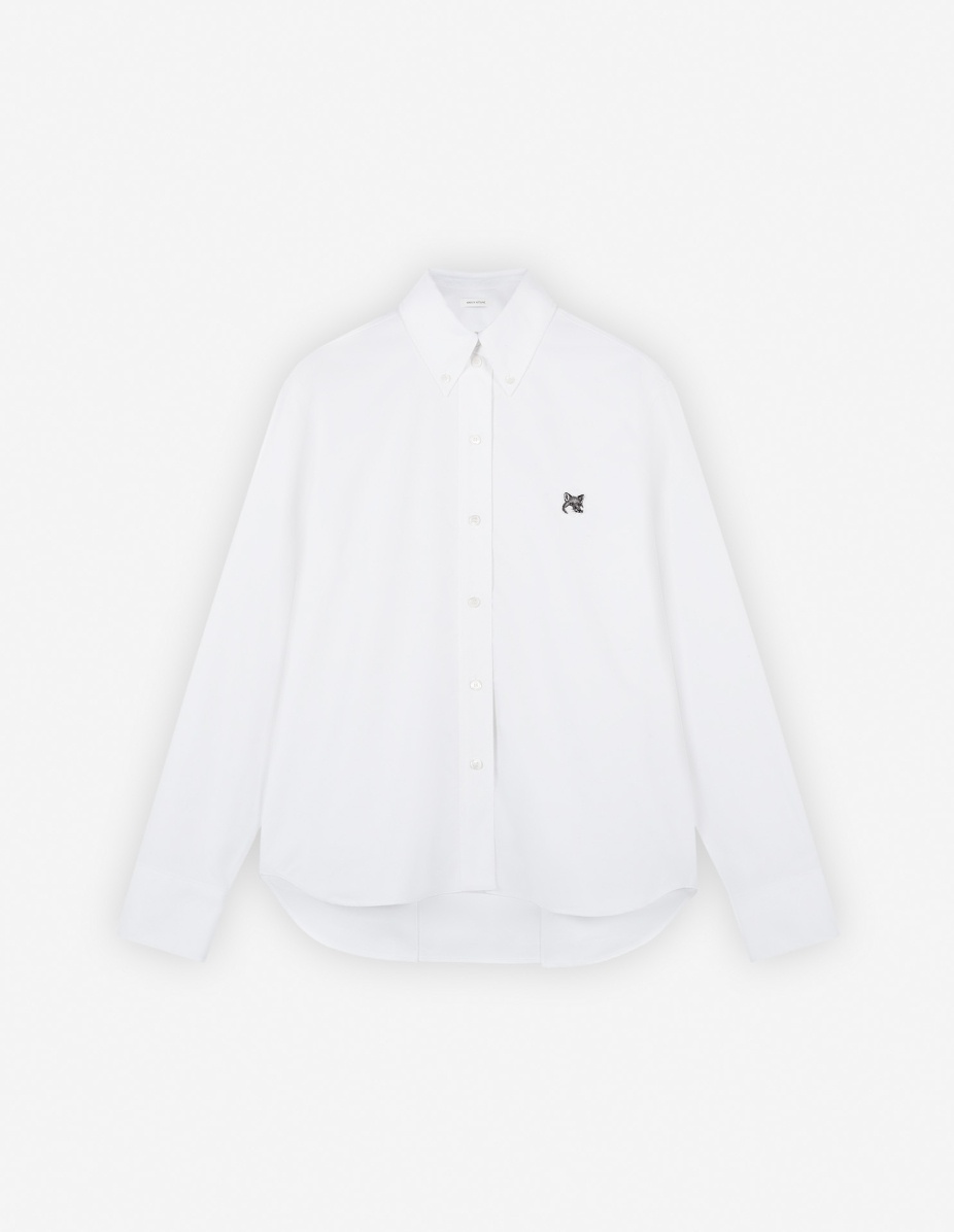 BUTTON DOWN CLASSIC SHIRT WITH GREY FOX HEAD PATCH - 1