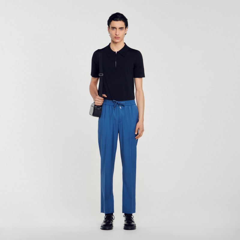 Sandro Elasticated straight-leg pants outlook