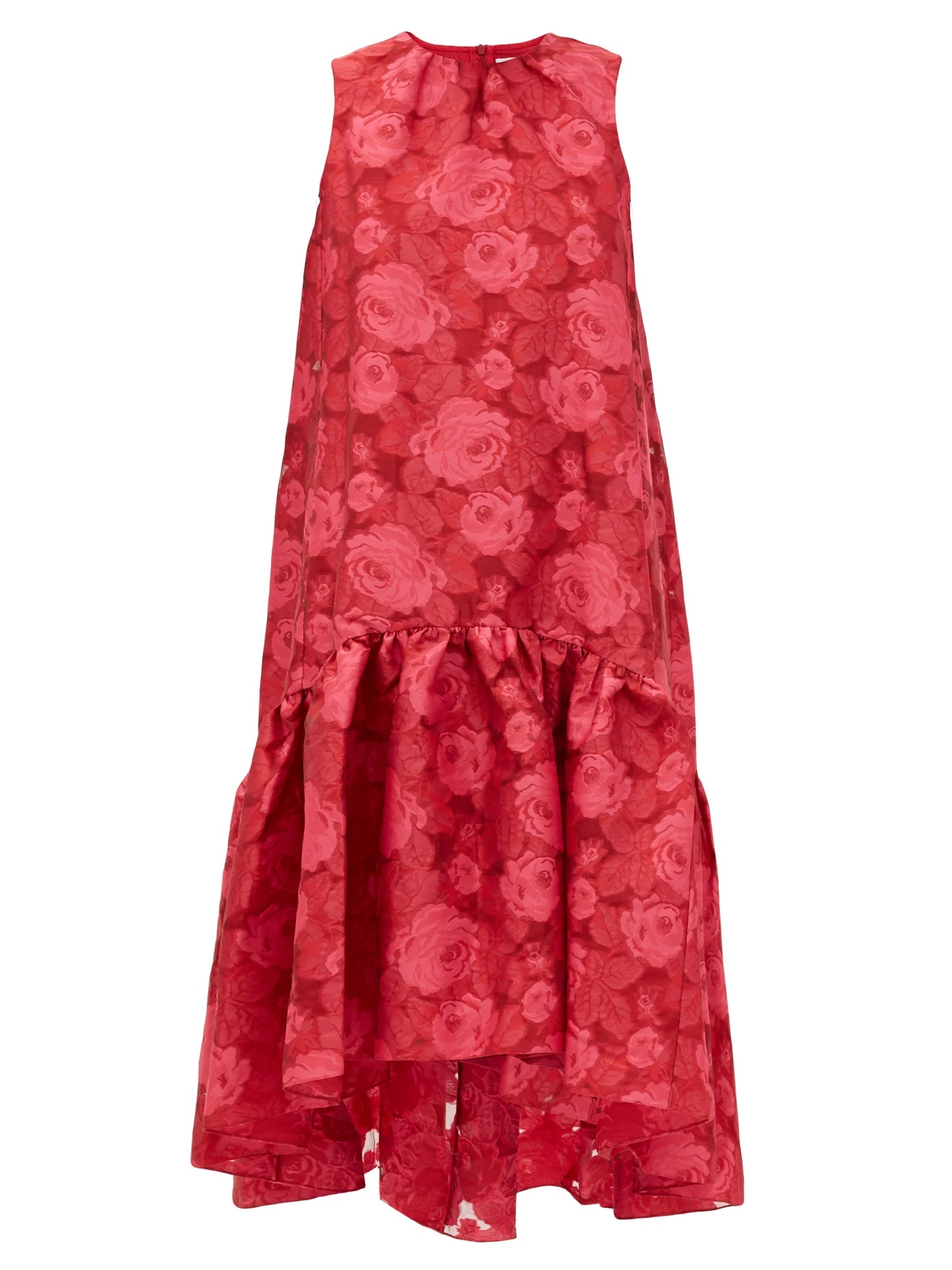 Winsloe drop-hem floral-jacquard organza dress - 1