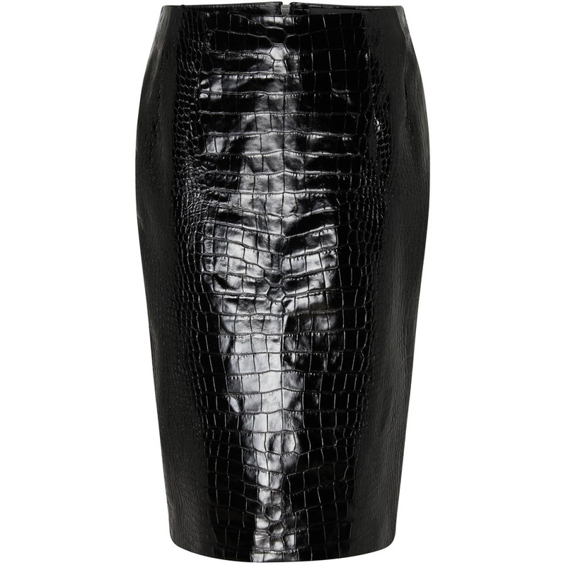 Crocodile print skirt 1