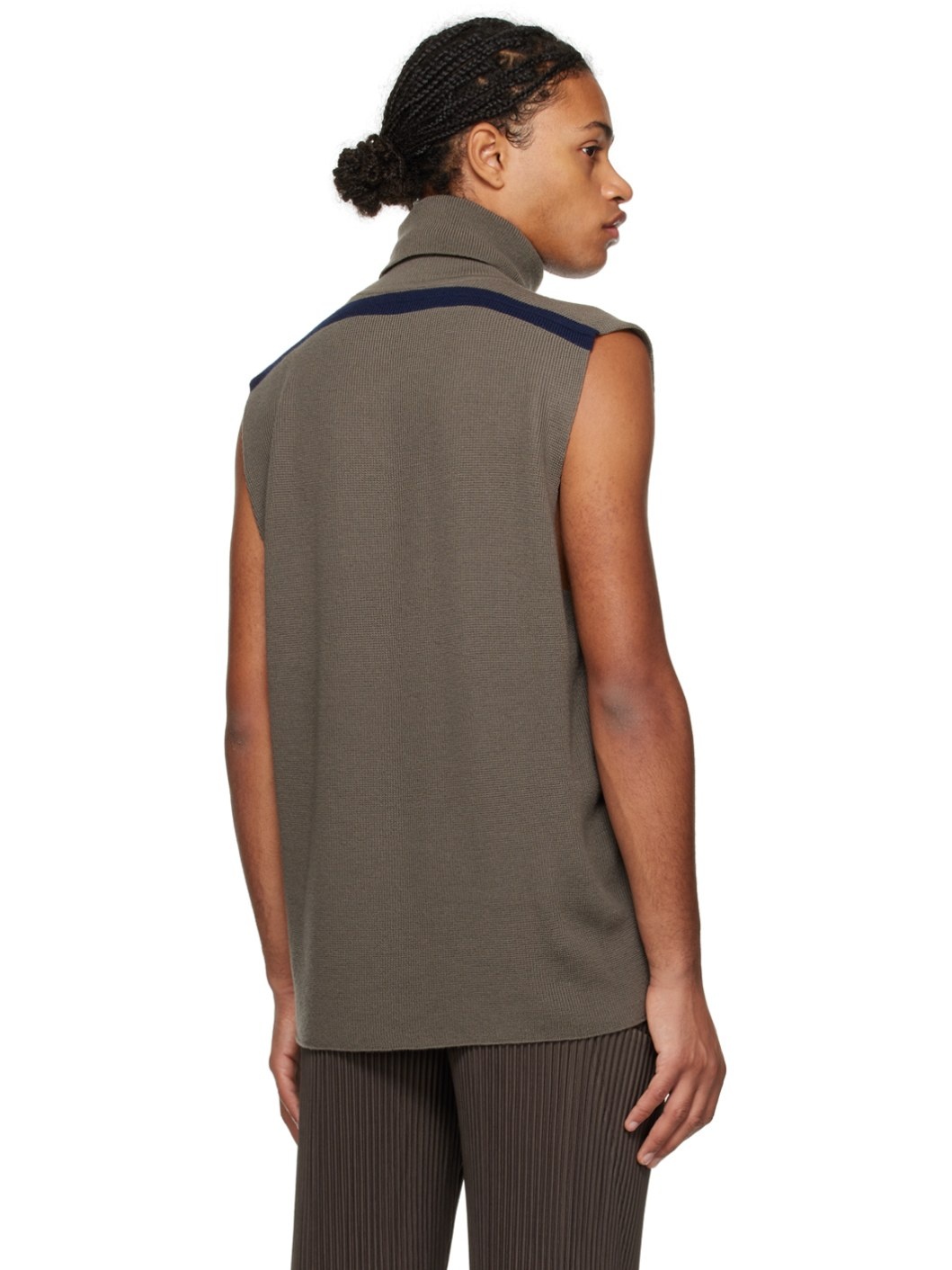 Khaki Framework Vest - 3