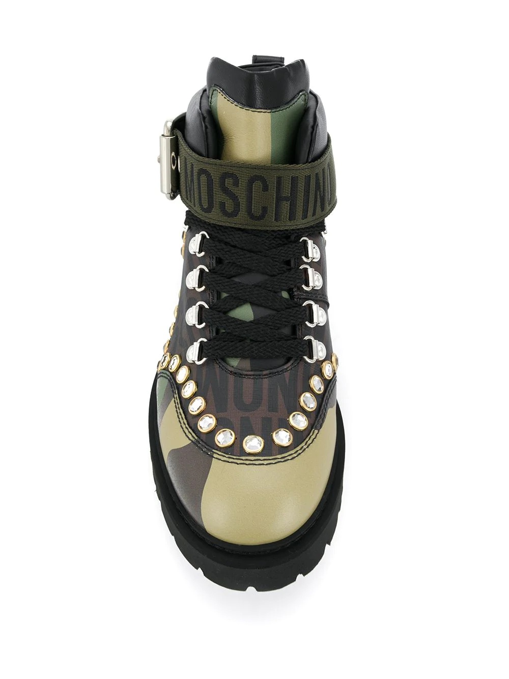 studded camouflage boots - 4