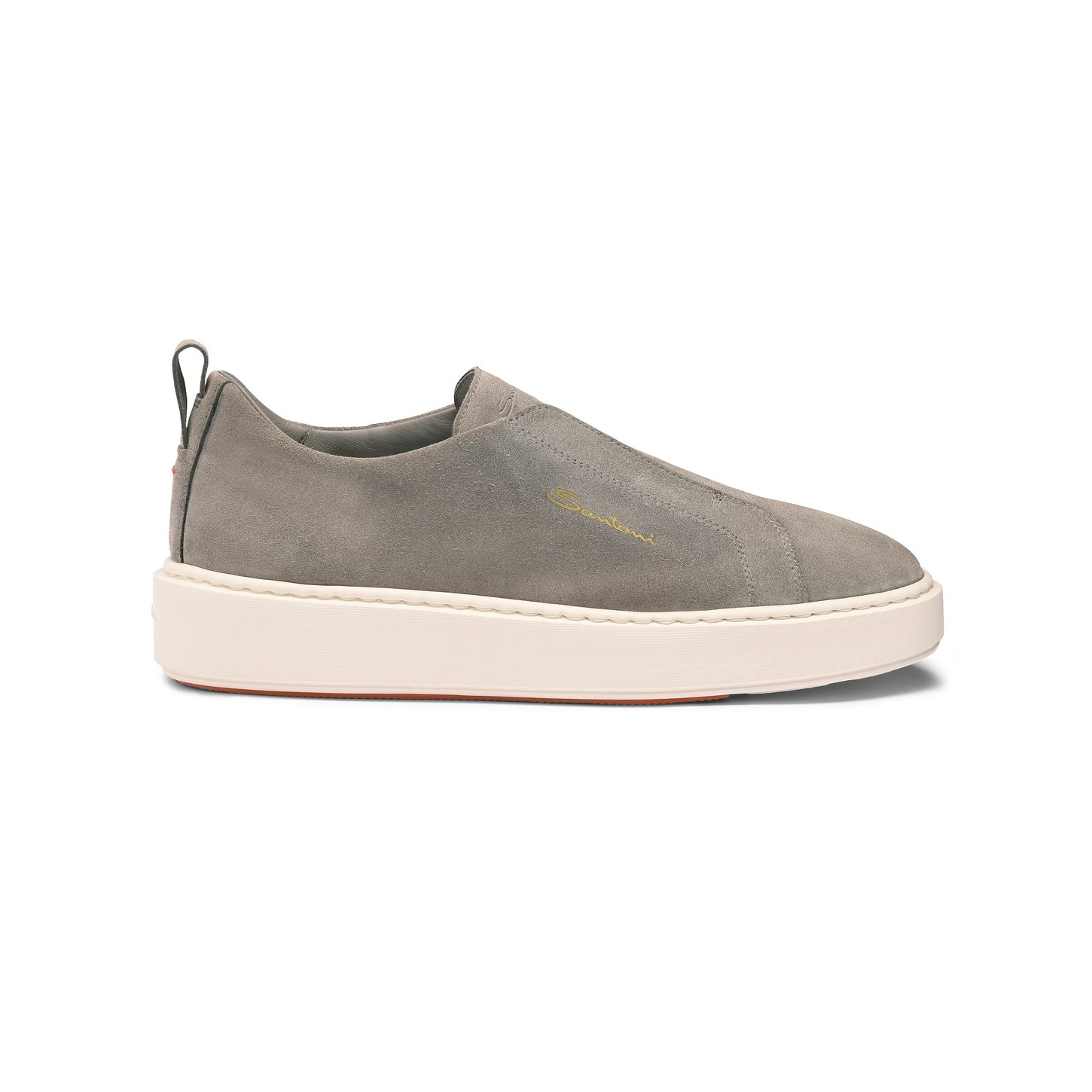 Women's grey suede slip-on sneaker - 1