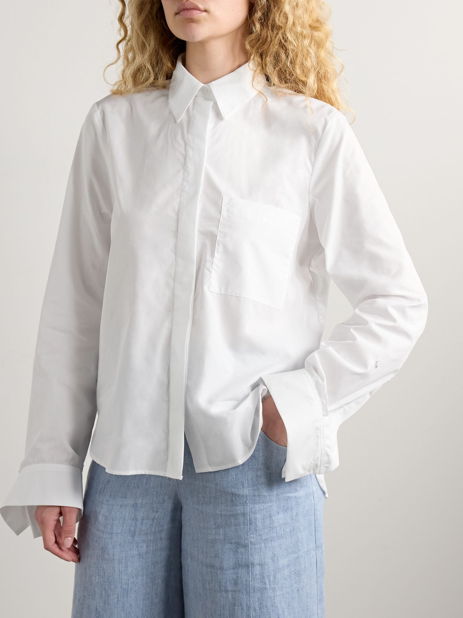 Boyfriend cotton-poplin shirt White - 3
