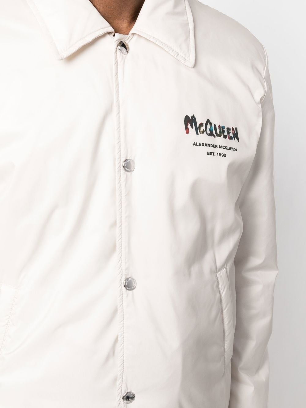 Alexander McQueen logo-print bomber jacket | REVERSIBLE