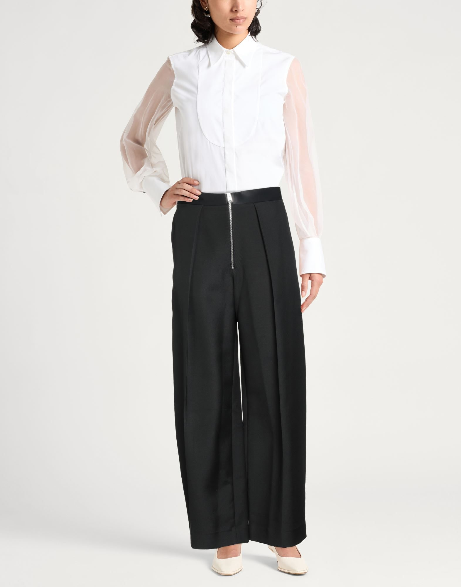 White Women's Casual Pants - 2