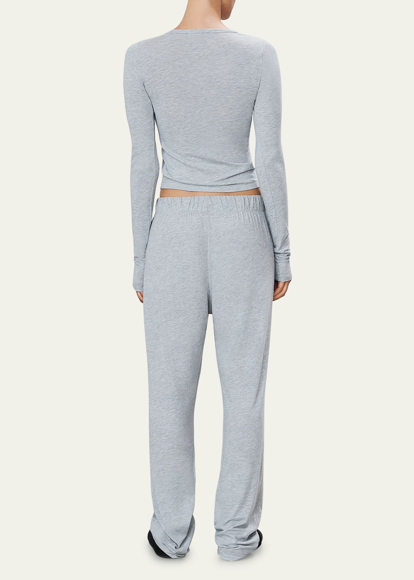 Fitted Crewneck Long-Sleeve T-Shirt - 3