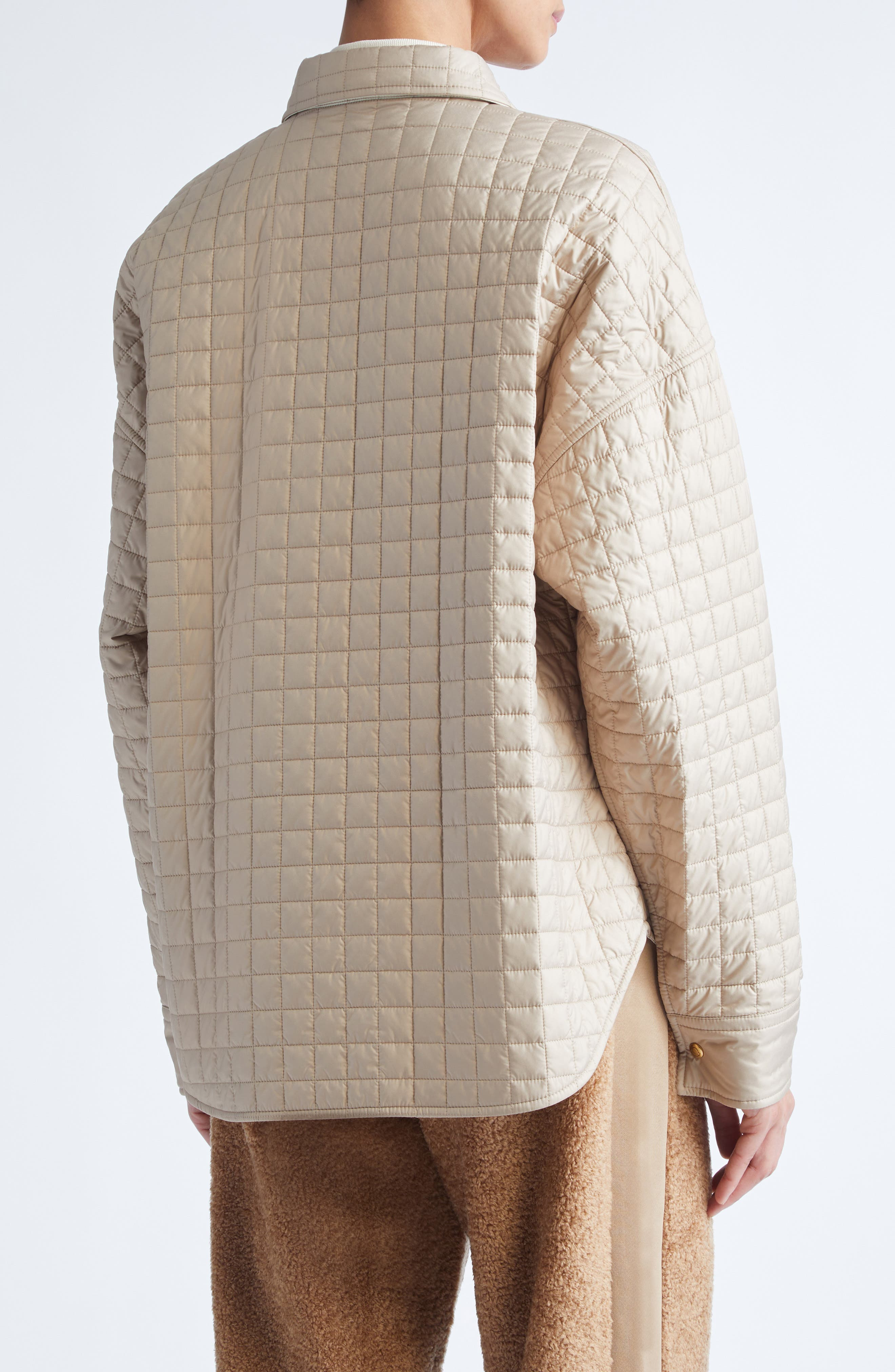 Moncler Reversible Padded Overshirt in Toasted Almond at Nordstrom - 3