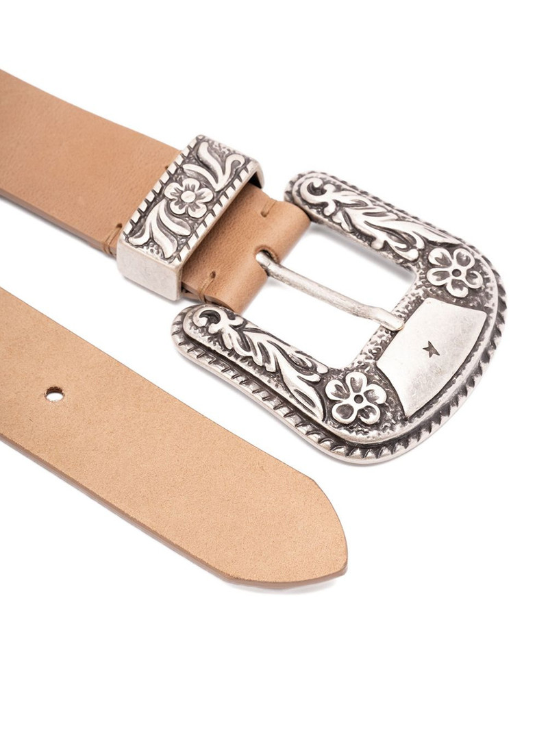 Golden Goose floral-buckle leather belt outlook