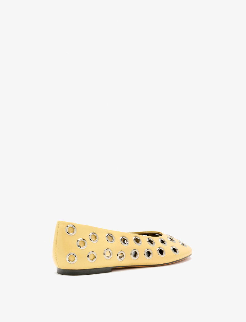 Proenza Schouler Glove Grommet Flats in Slick Nappa outlook
