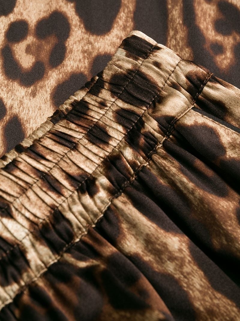 leopard-print straight trousers - 6
