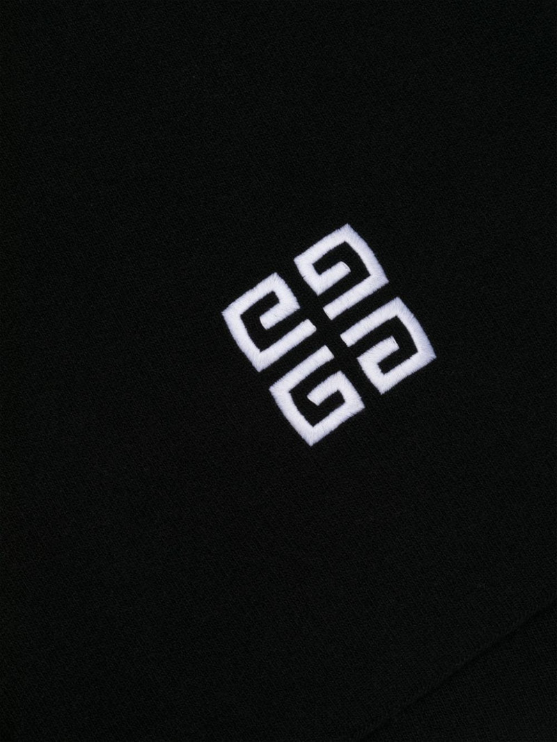 logo-embroidered knitted scarf 3