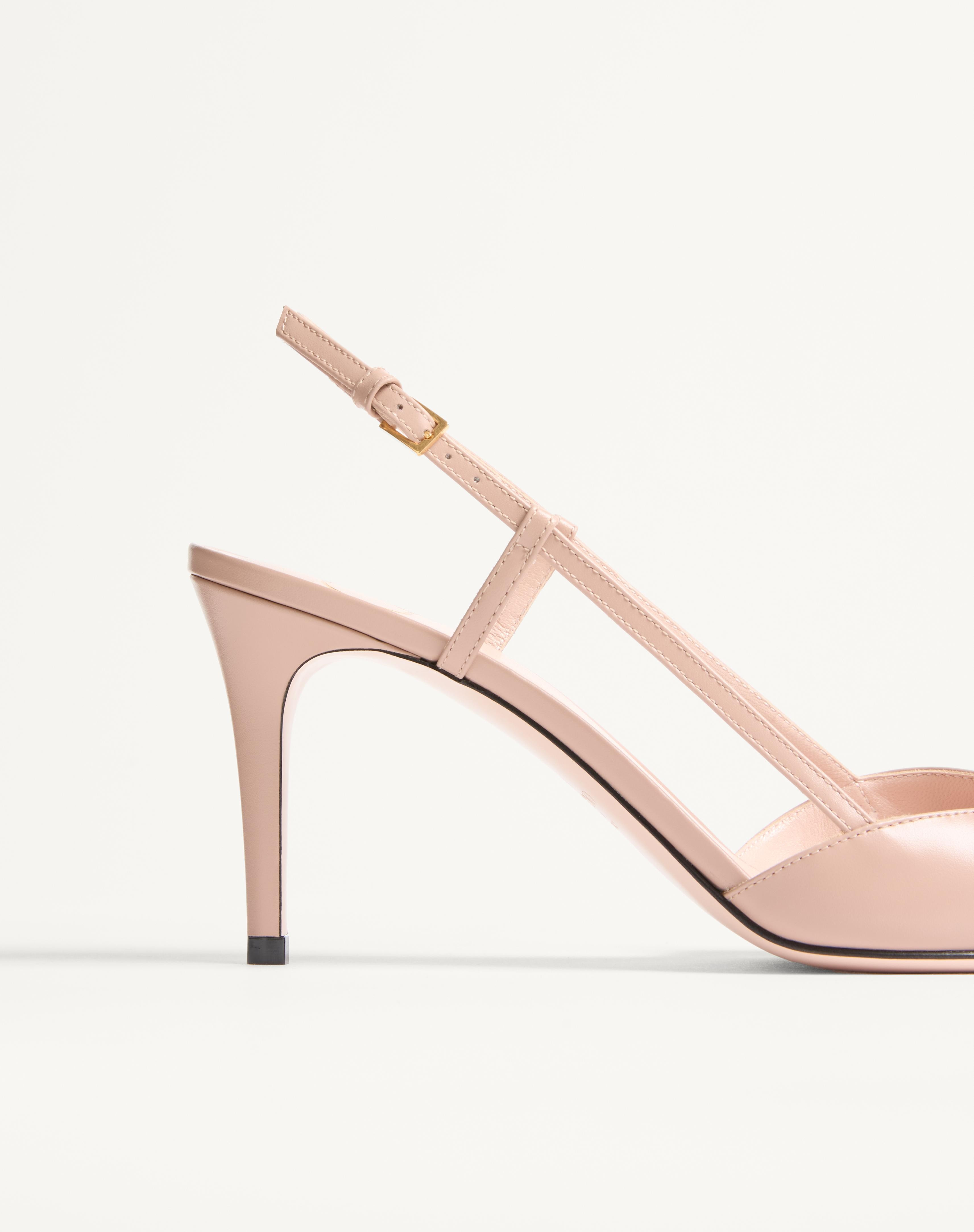 VLOGO SIGNATURE SLINGBACK CALFSKIN PUMP WITH JEWEL LOGO 80MM - 7