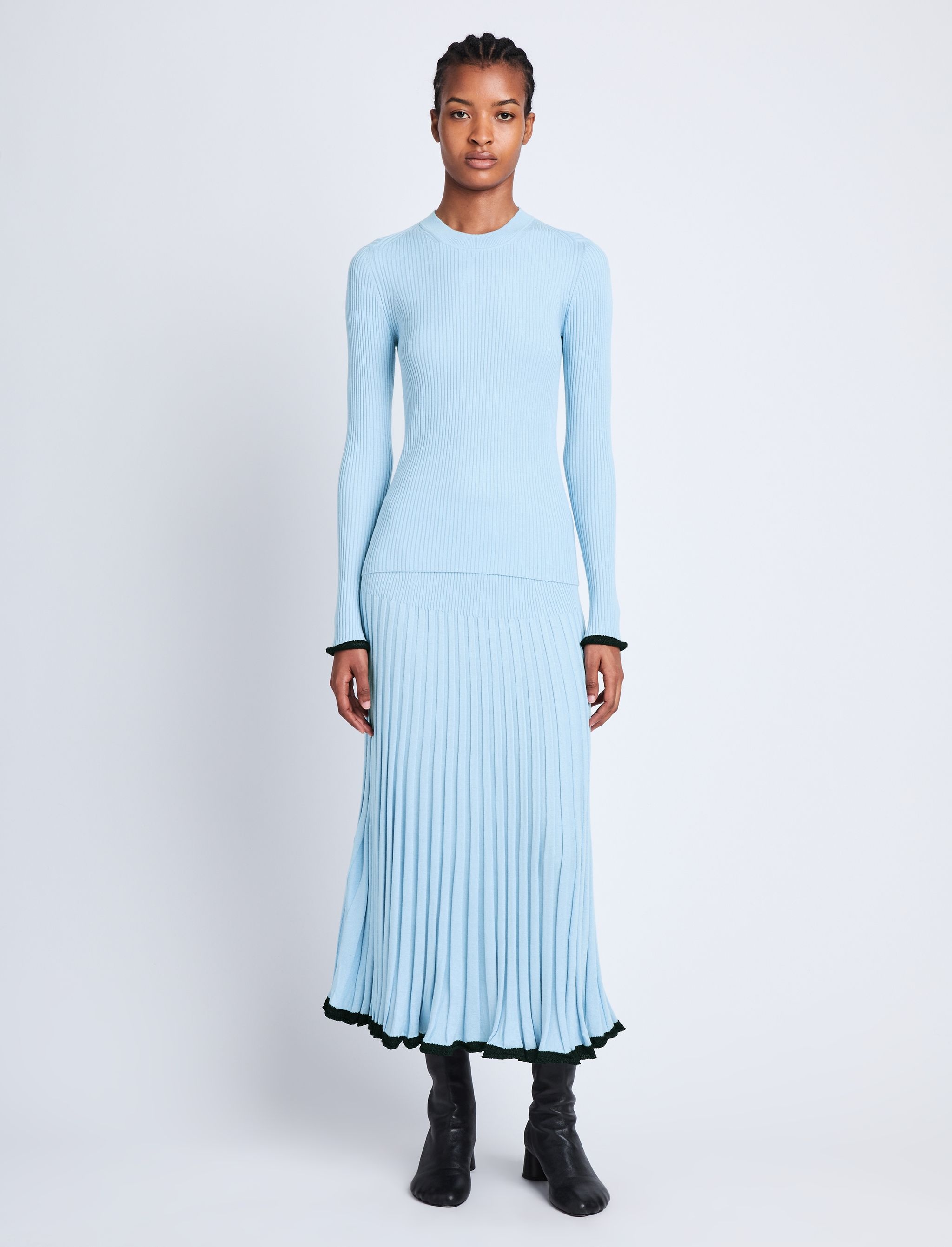 Silk Cashmere Rib Knit Sweater - 3