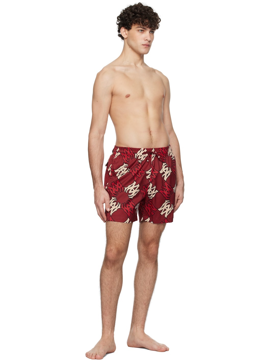Red MA Quad Swim Shorts - 4