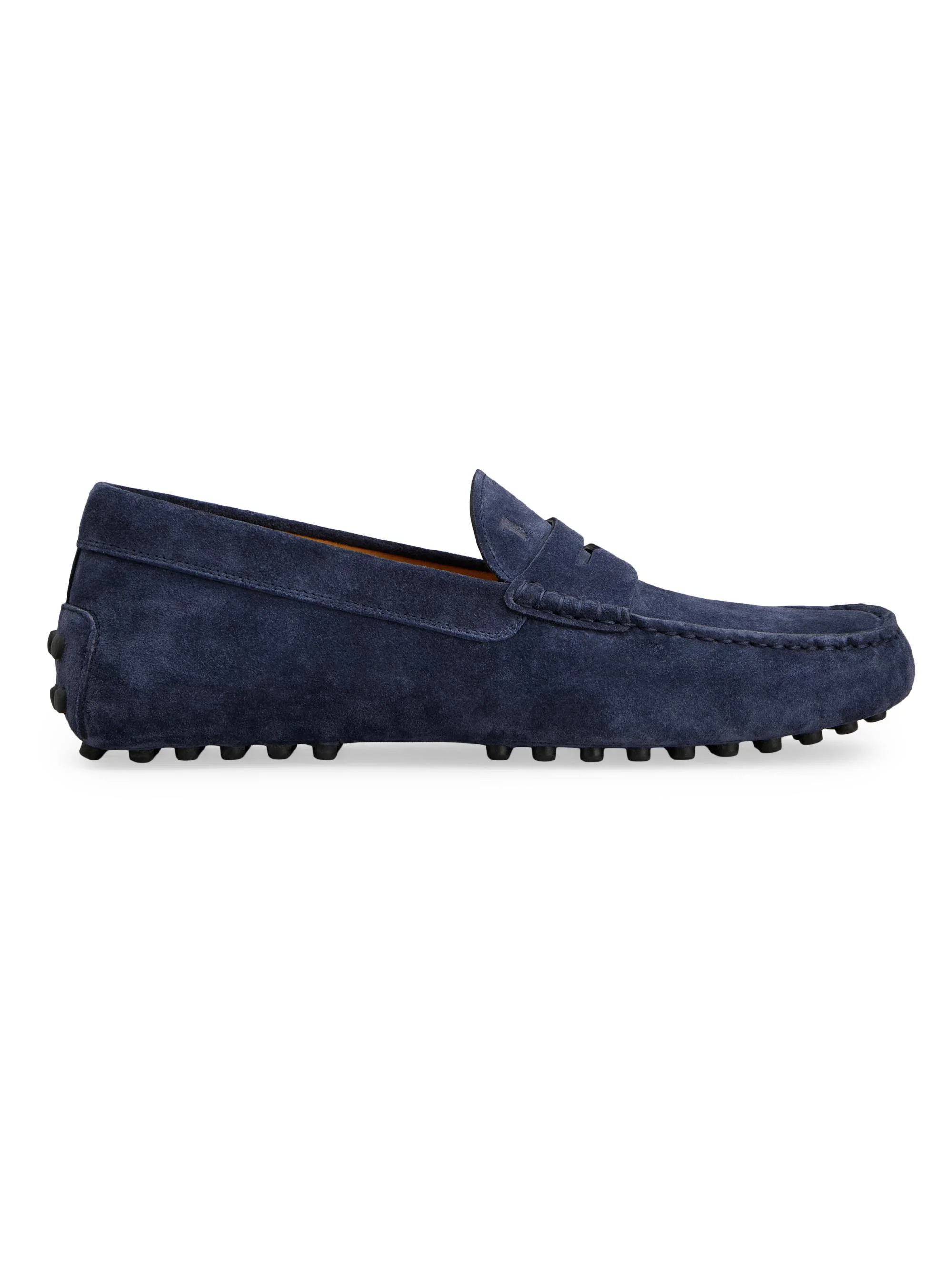 Men's Mocassino Gommino Suede Driving Loafers - Blue - 1