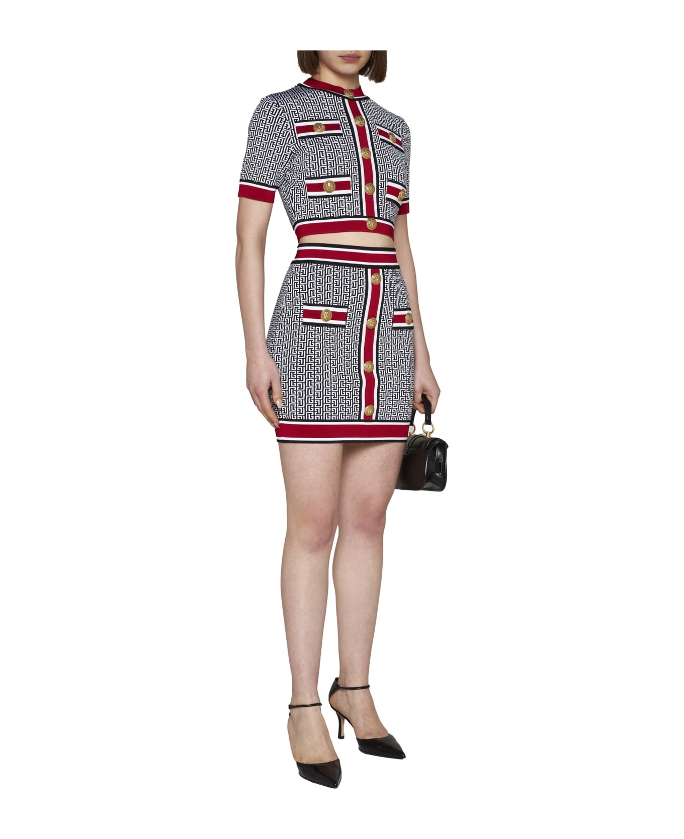 Monogram Knit Short Skirt - 3