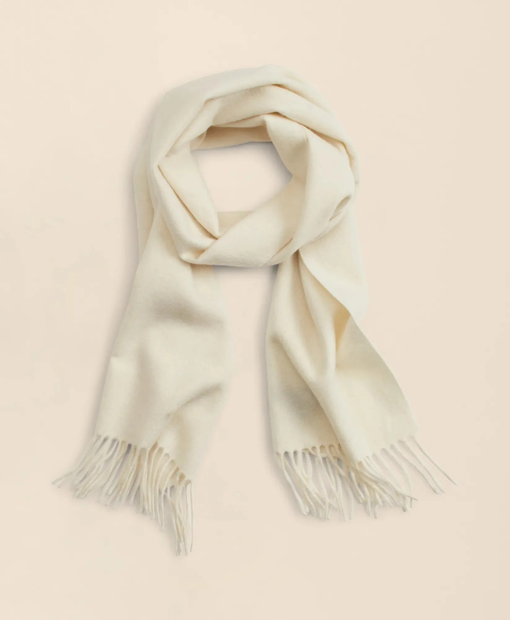 Cashmere Fringed Scarf - 1