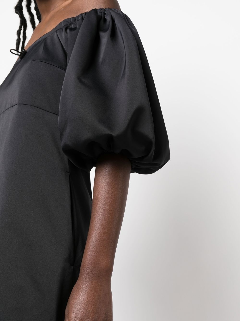 puff-sleeve Bardot mini dress - 5