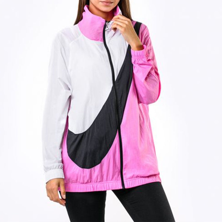 Nike Sportswear Woven Swoosh Logo Woven Jacket Pink/White BV3685-610 - 3