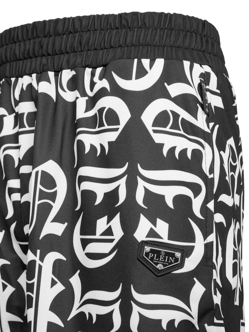 PHILIPP PLEIN logo-print shorts outlook