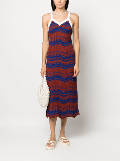 WALES BONNER fully-pleated knitted dress outlook