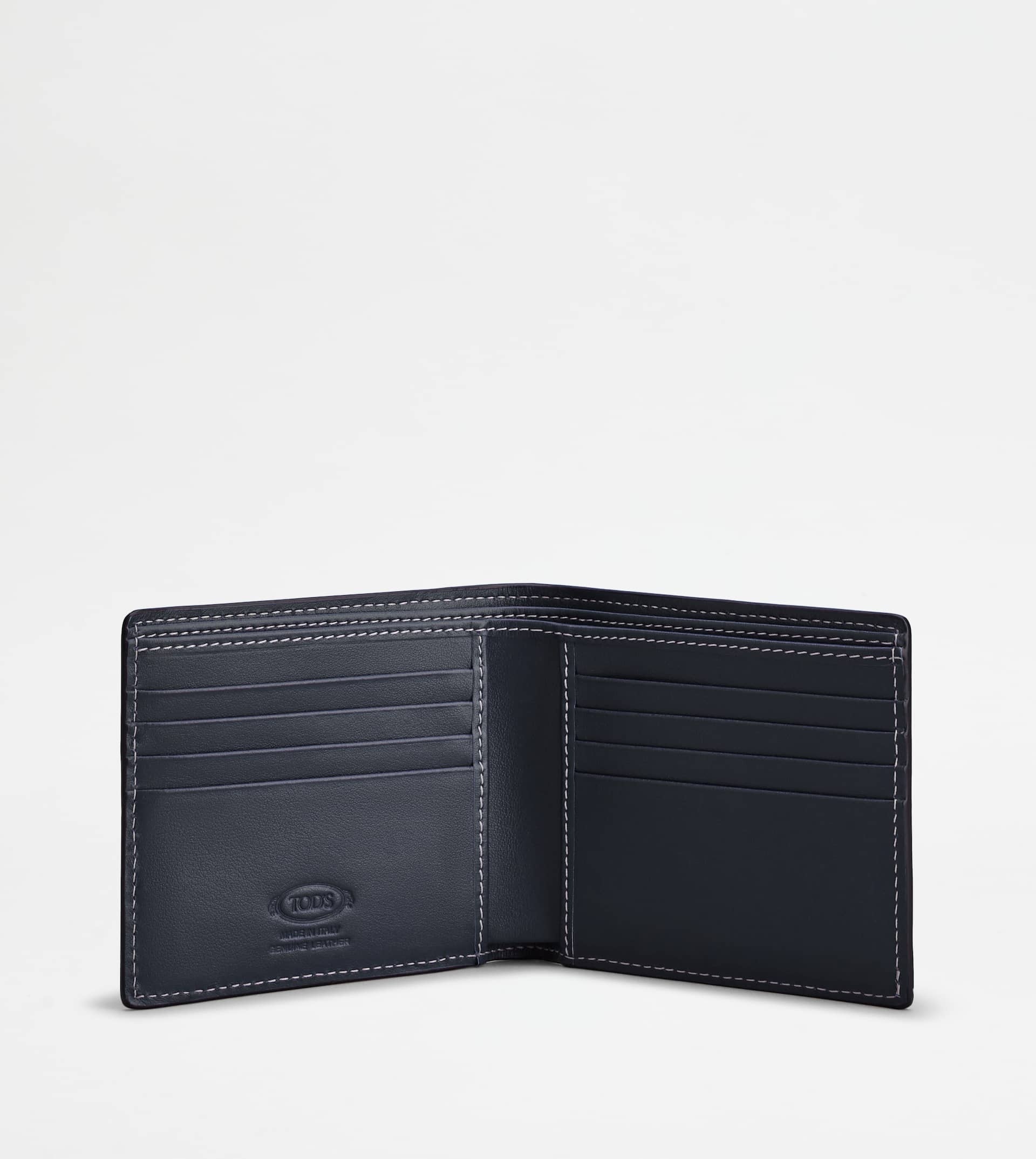 WALLET IN LEATHER - BLUE - 2