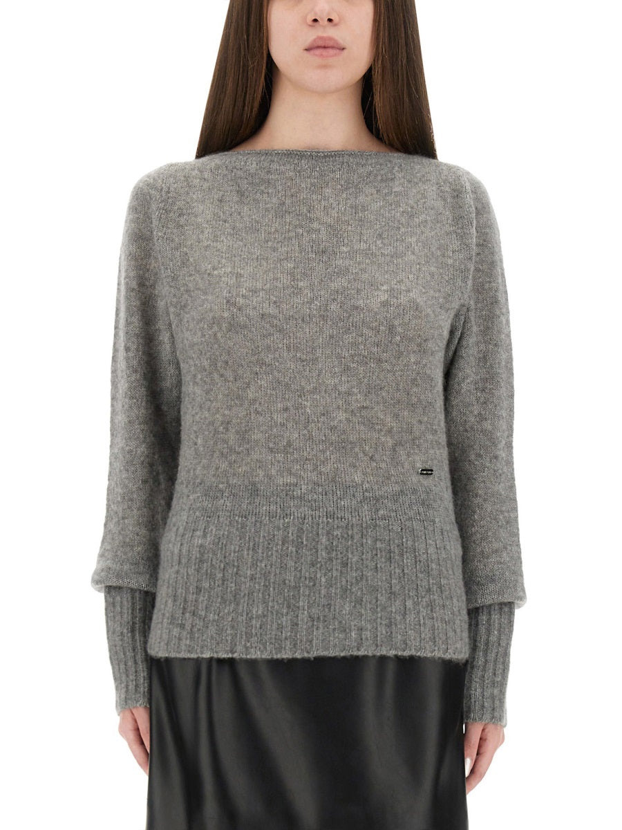 Boat-Neck Sweater - 1
