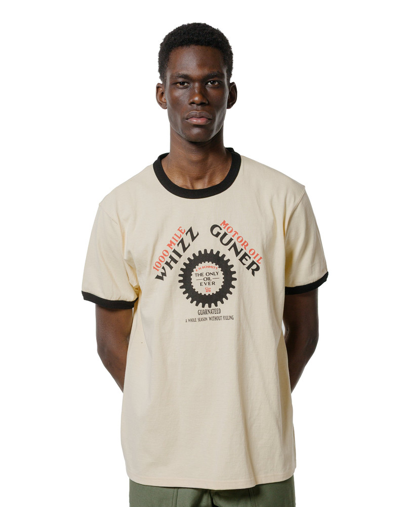 The Real McCoys MC25016 Joe McCoy Tee / Whiz Gunner Ecru/Black outlook