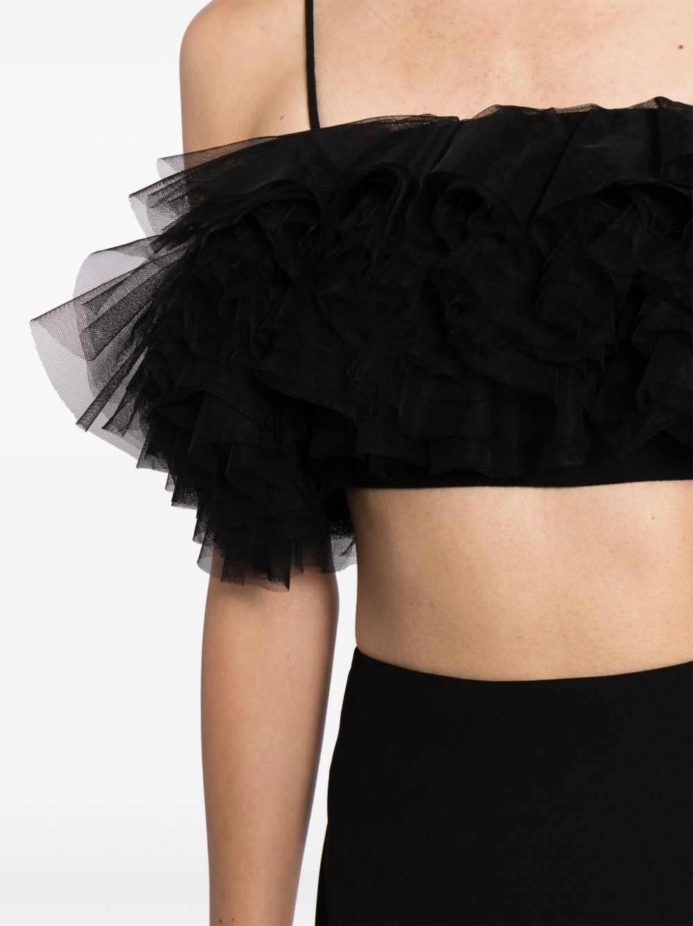 Ruffle sleeveless crop top - 5