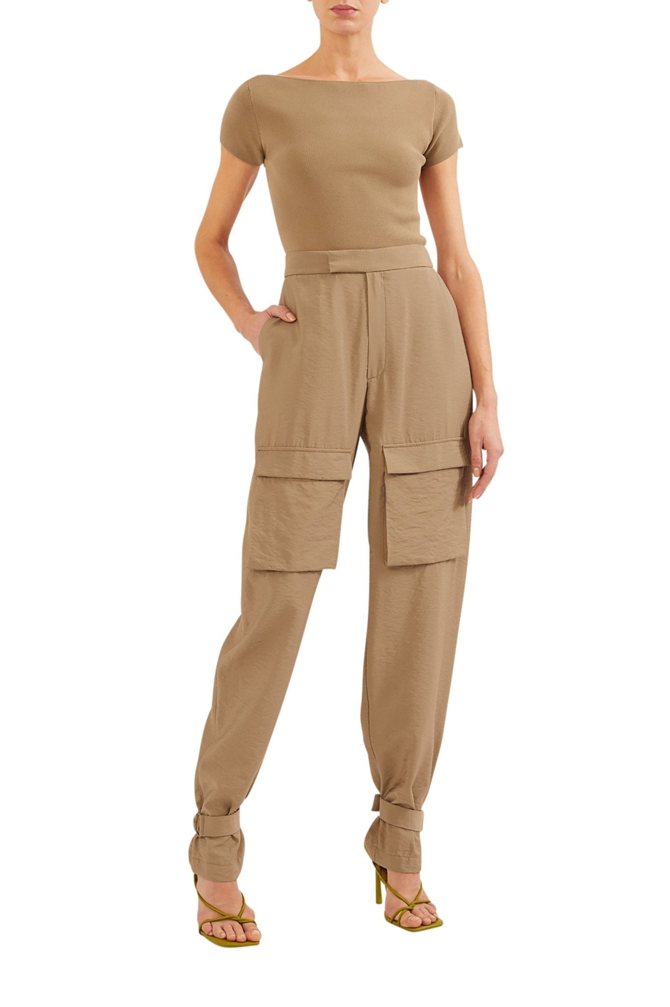 Boat Neck Tie Back Top - 4