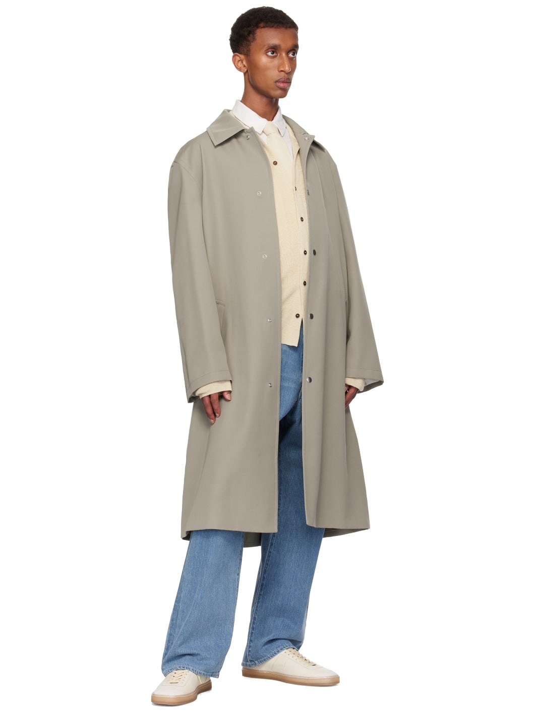 Off-White Washed Finx Twill Tie - 3