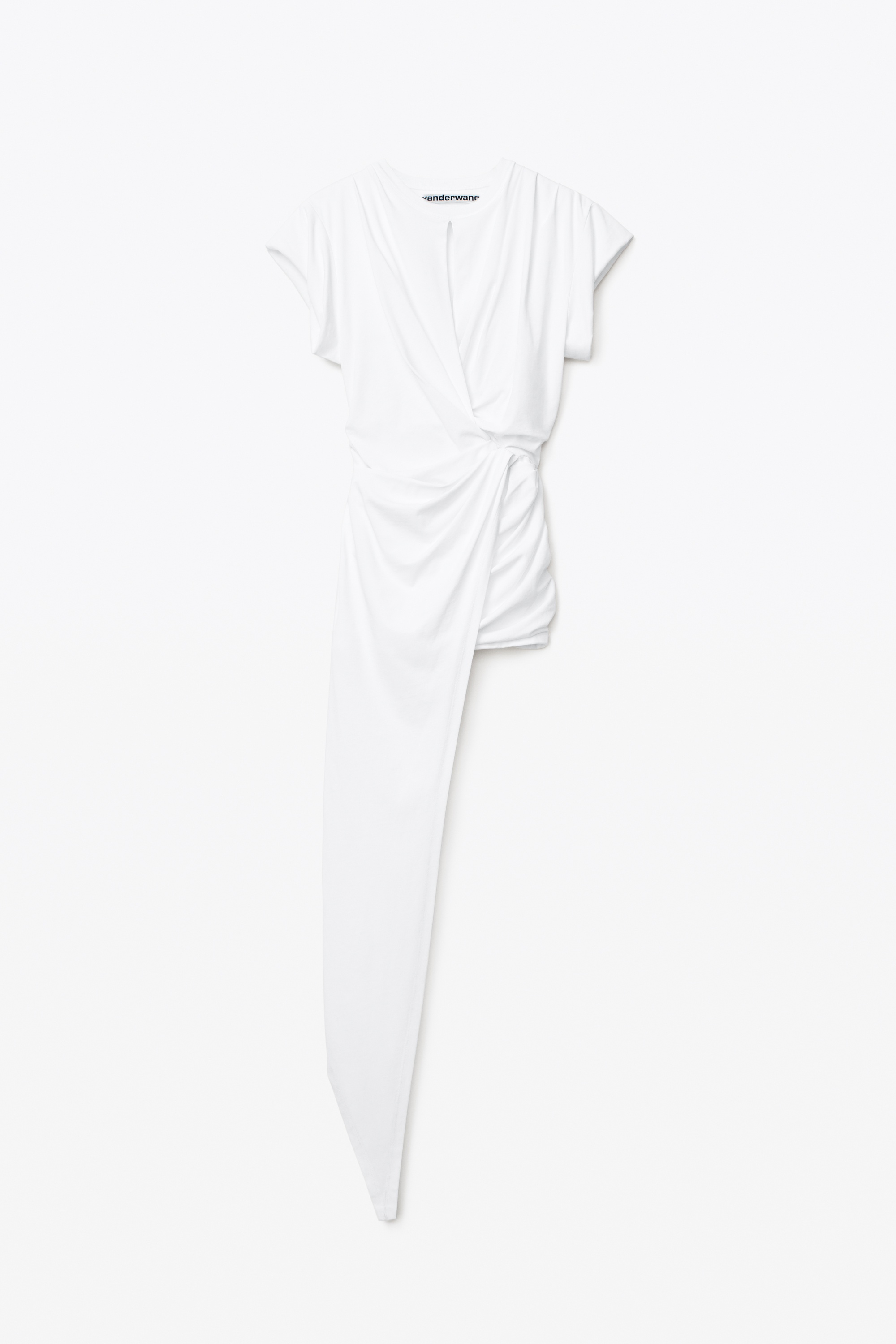 ASYMMETRIC TEE DRESS IN DRAPED JERSEY - 1