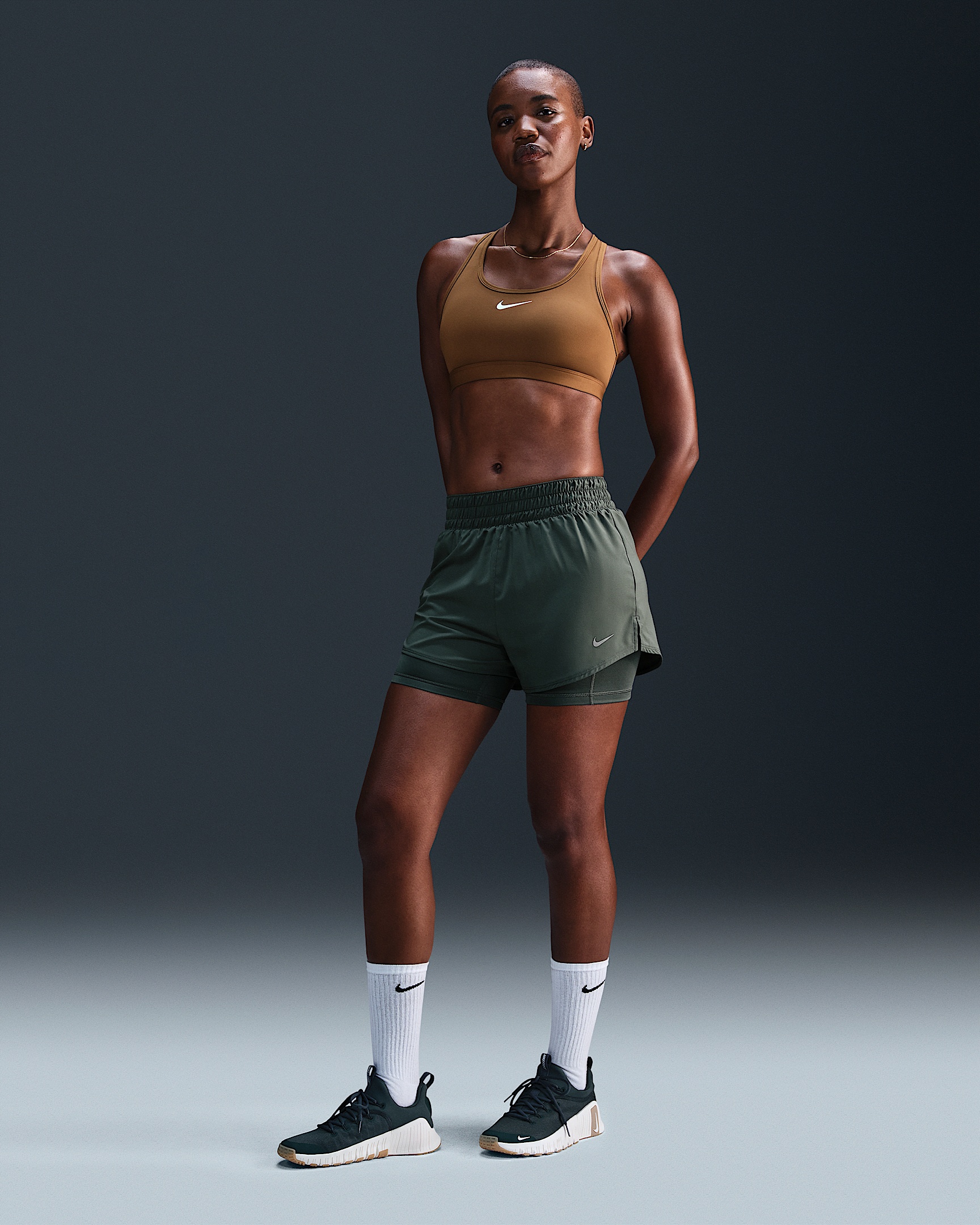 Nike One Women's Dri-FIT High-Waisted 3" 2-in-1 Shorts - 1