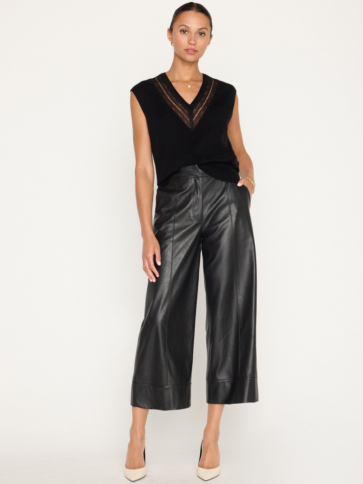 The Isla Lace V Neck Vest - 2