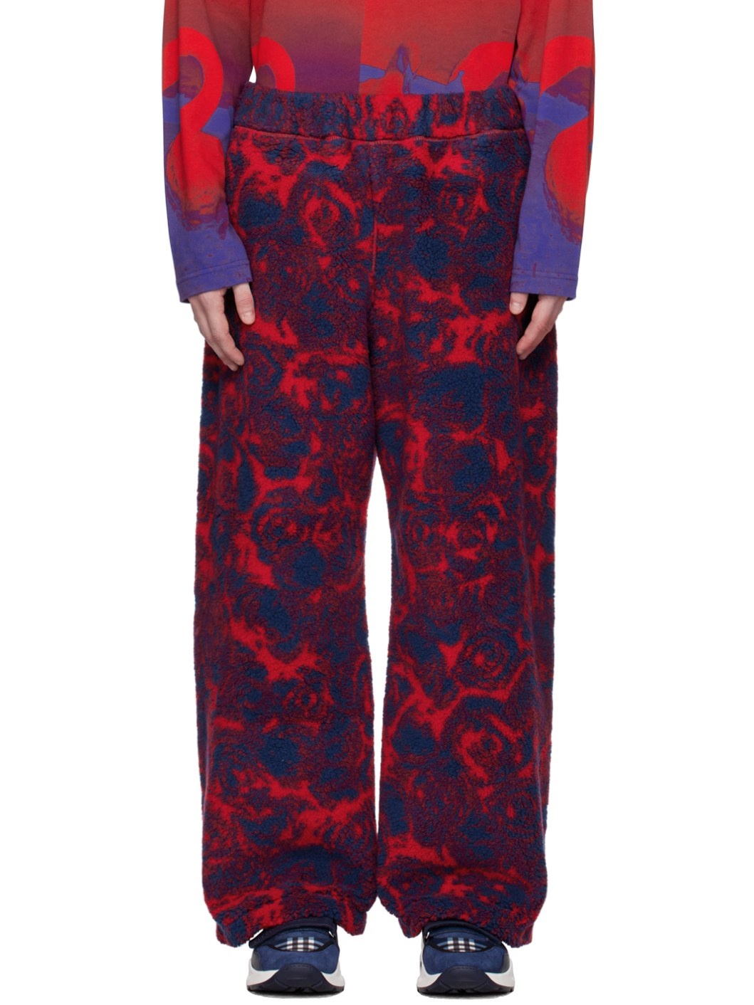 Red & Blue Rose Trousers - 1