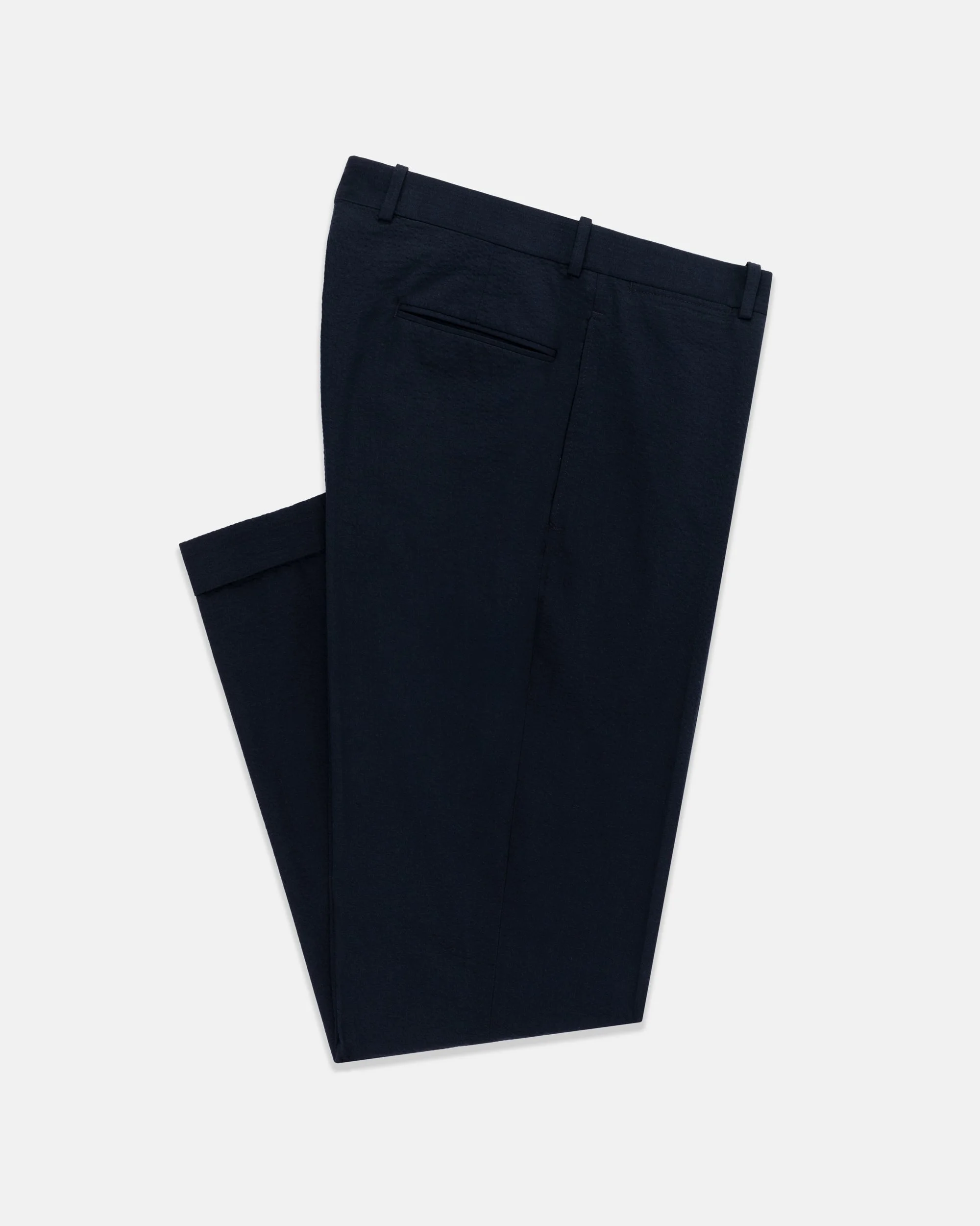 MADE-IN-CANADA NAVY SEERSUCKER TROUSERS - 1