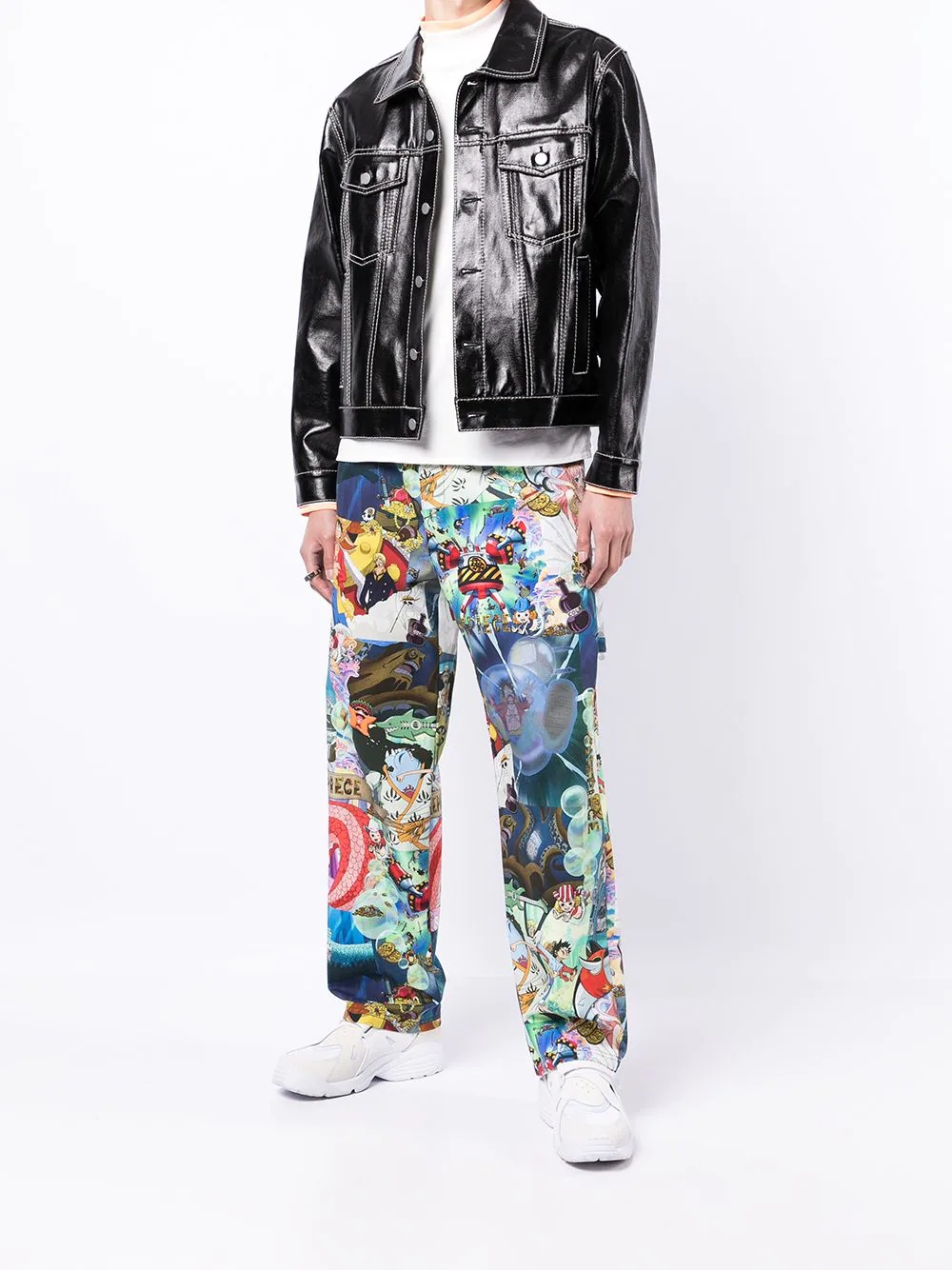 x One Piece comic-print trousers - 2