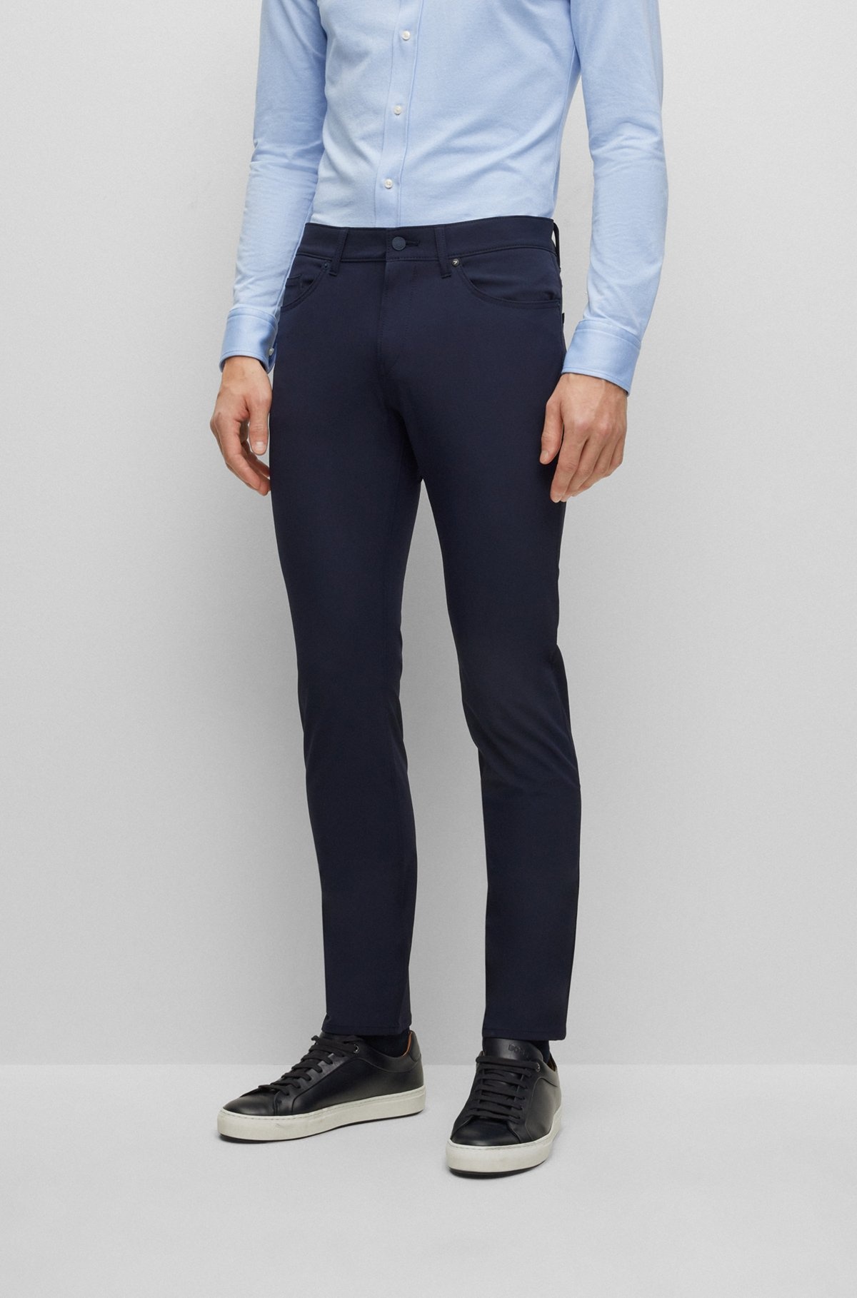 SLIM-FIT JEANS IN SUPER-STRETCH BLACK DENIM - 2
