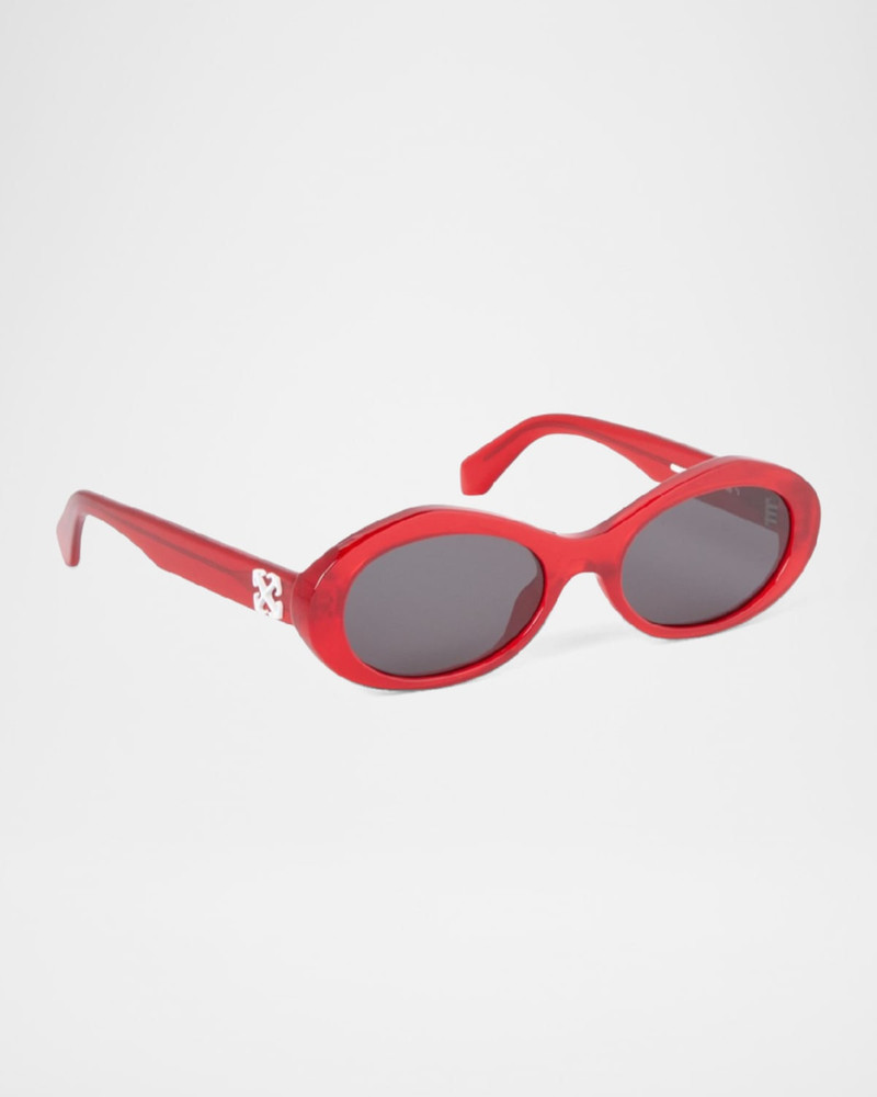 Off-White Men's Edison Acetate Oval Sunglasses outlook