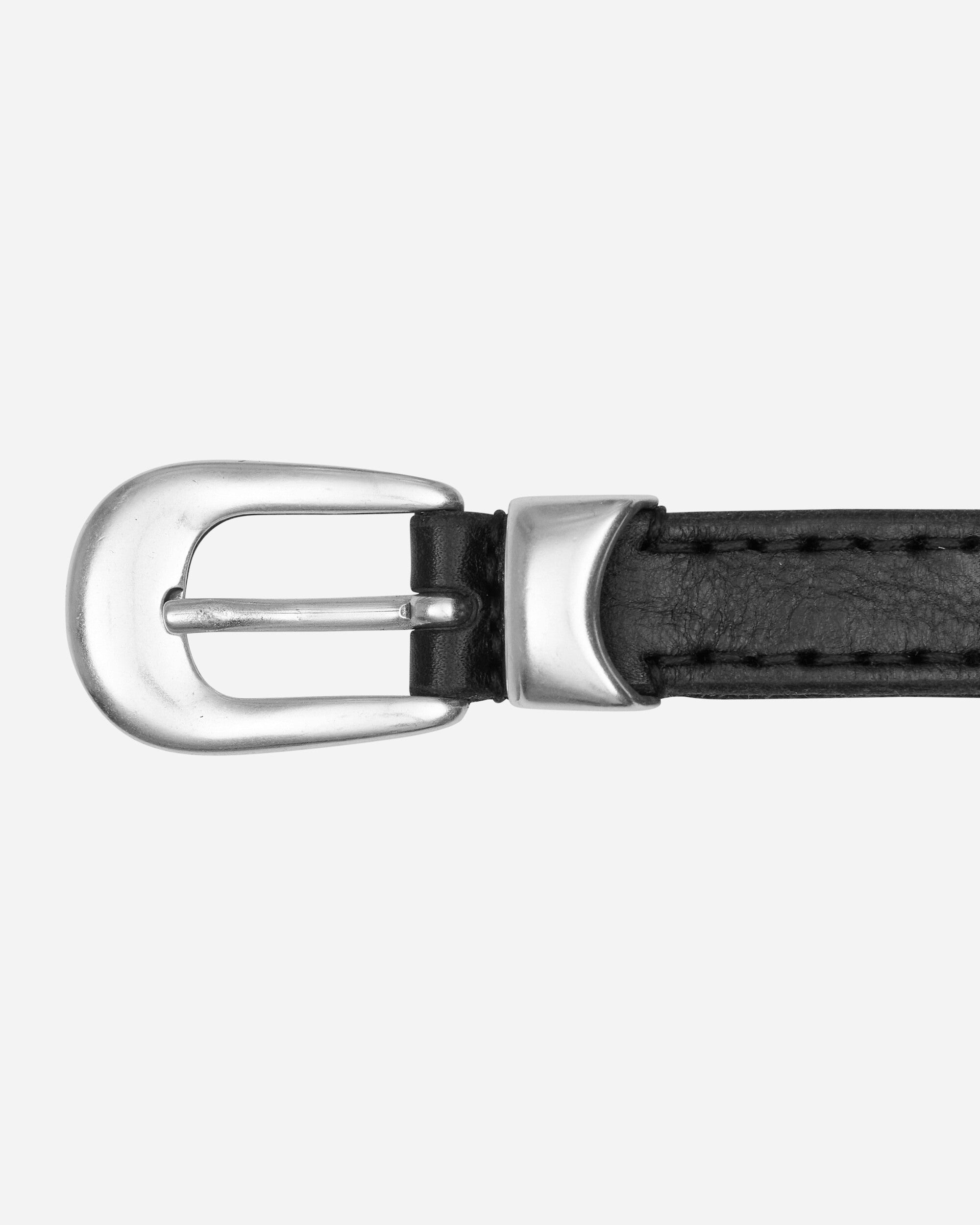 2cm Leather Belt Black - 5